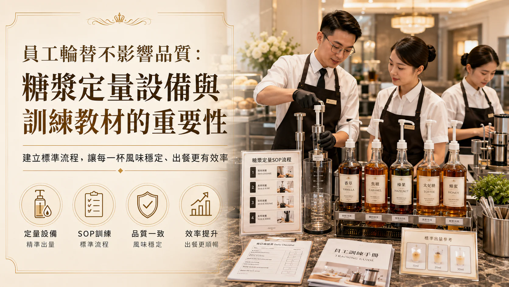 糖漿定量設備與訓練教材的重要性